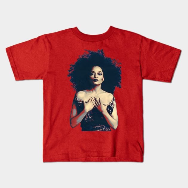 Retro diana ross dance Kids T-Shirt by MasterMind_Designer